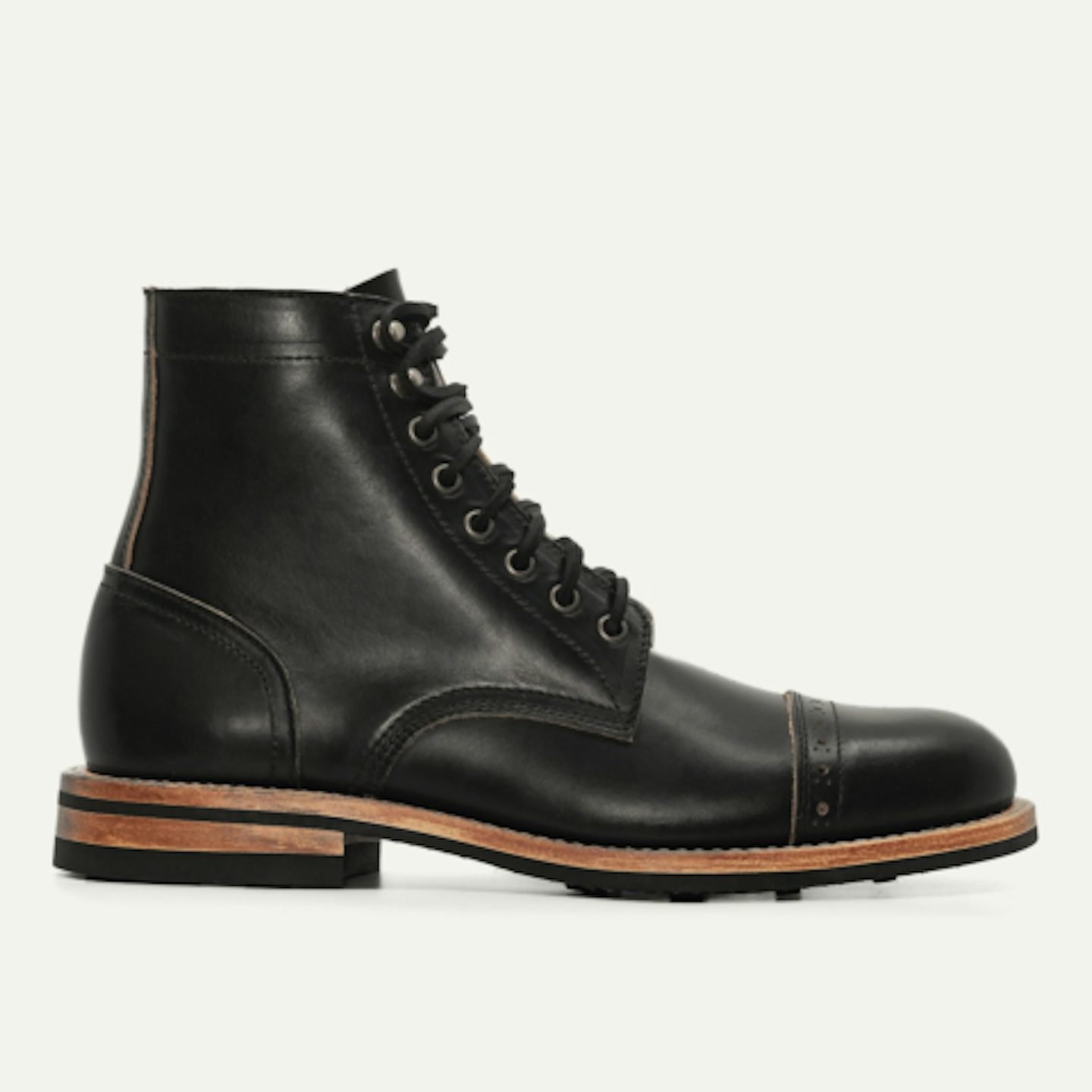Cap-Toe Trench Boot - Natural Chromexcel