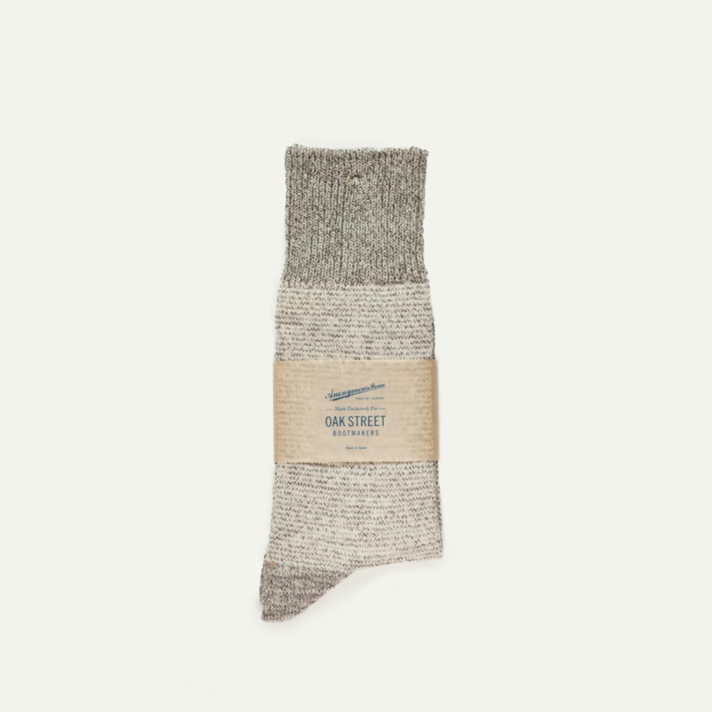 Anonymous ISM Crew Sock - Stone Twisted Knit