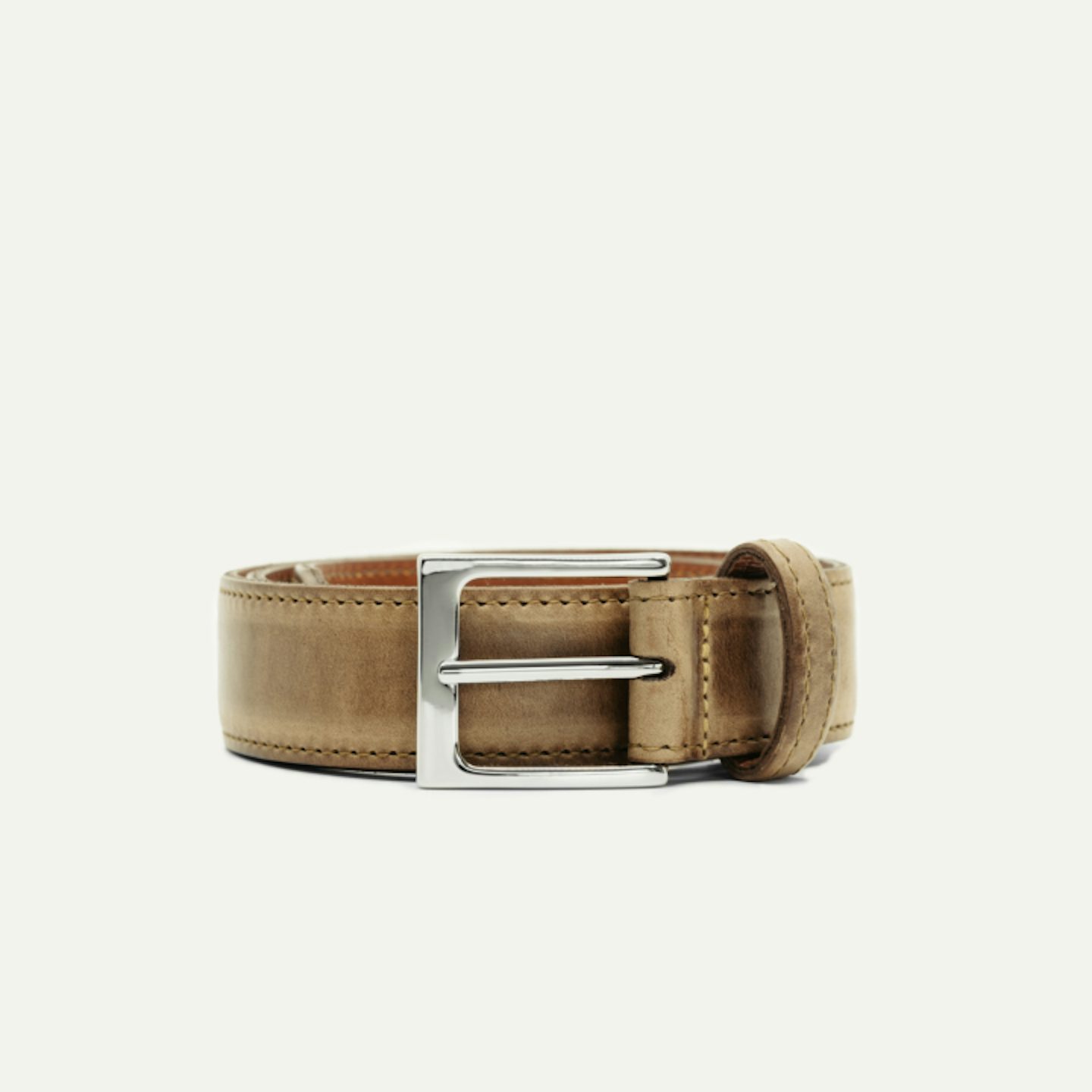 Dress Belt - Natural Chromexcel - Made in U.S.A. by Oak Street Bootmakers - View 1