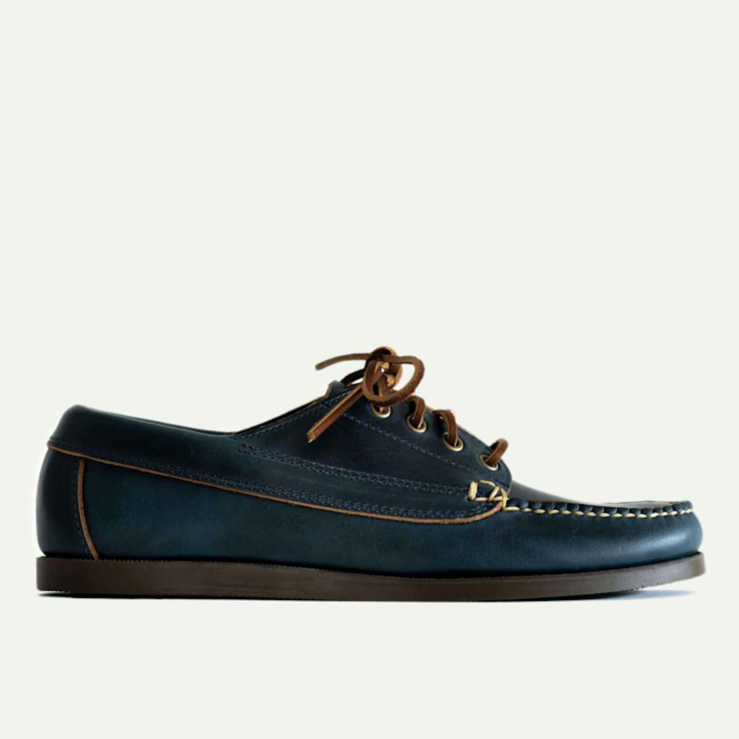 Trail Oxford - Navy Chromexcel - Camp Sole - Made in U.S.A. by Oak Street Bootmakers - View 1