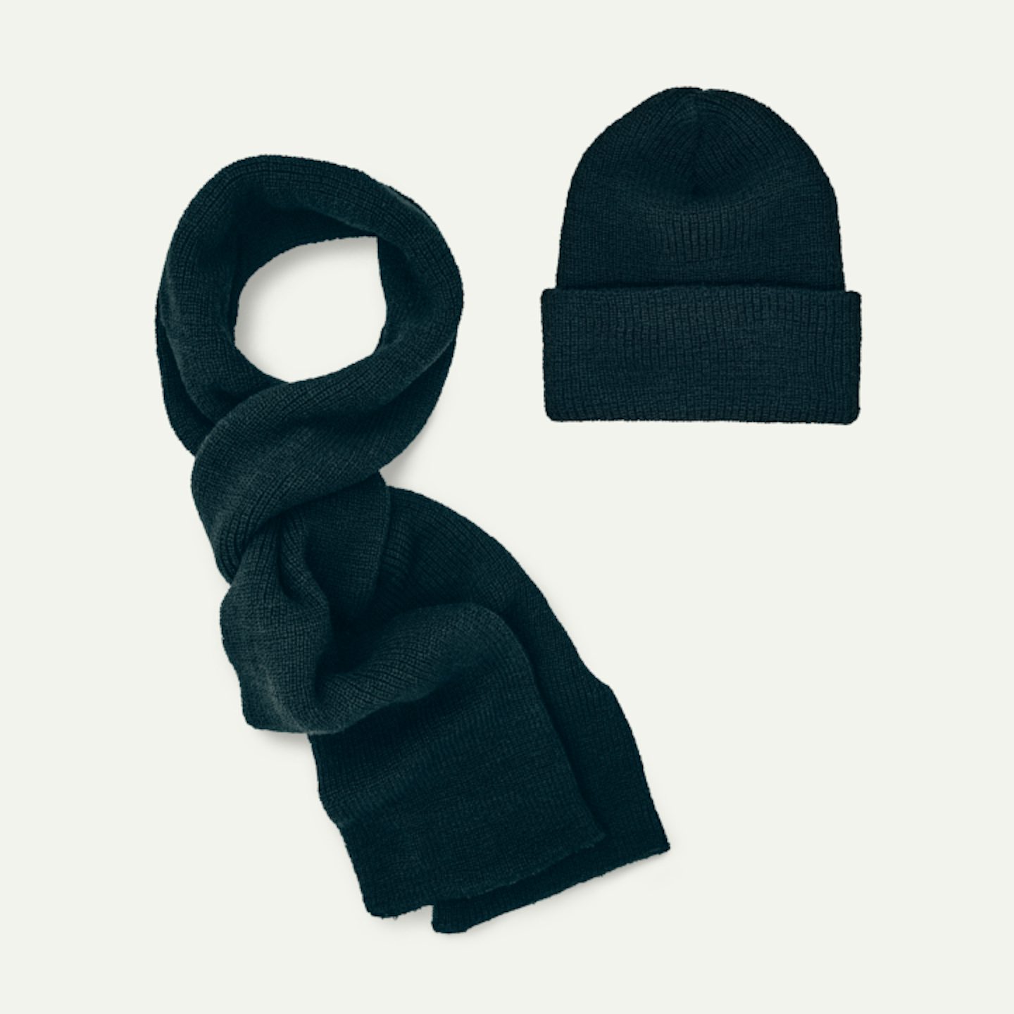 1975 NATO Watch Cap + Marine Scarf - Navy Wool Knit