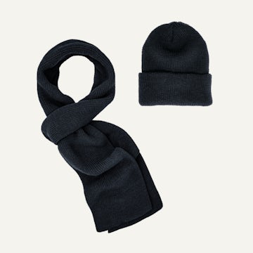 1975 NATO Watch Cap + Marine Scarf - Diplomat Navy Merino Wool Knit