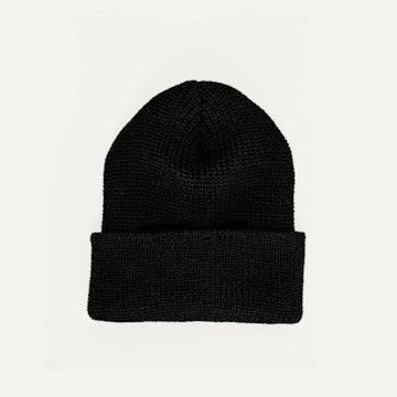 1975 NATO Watch Cap - Operator Black Merino Wool Knit