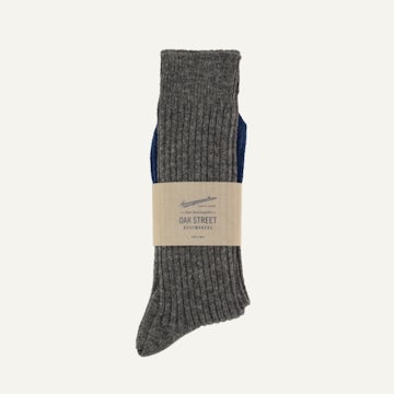 Anonymous ISM Crew Sock - Charcoal Cashmere Wool
