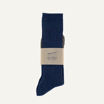 Anonymous ISM Crew Sock - Indigo Cashmere Wool