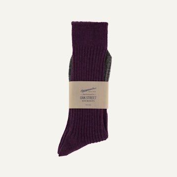 Anonymous ISM Crew Sock - Mulberry Cashmere Wool