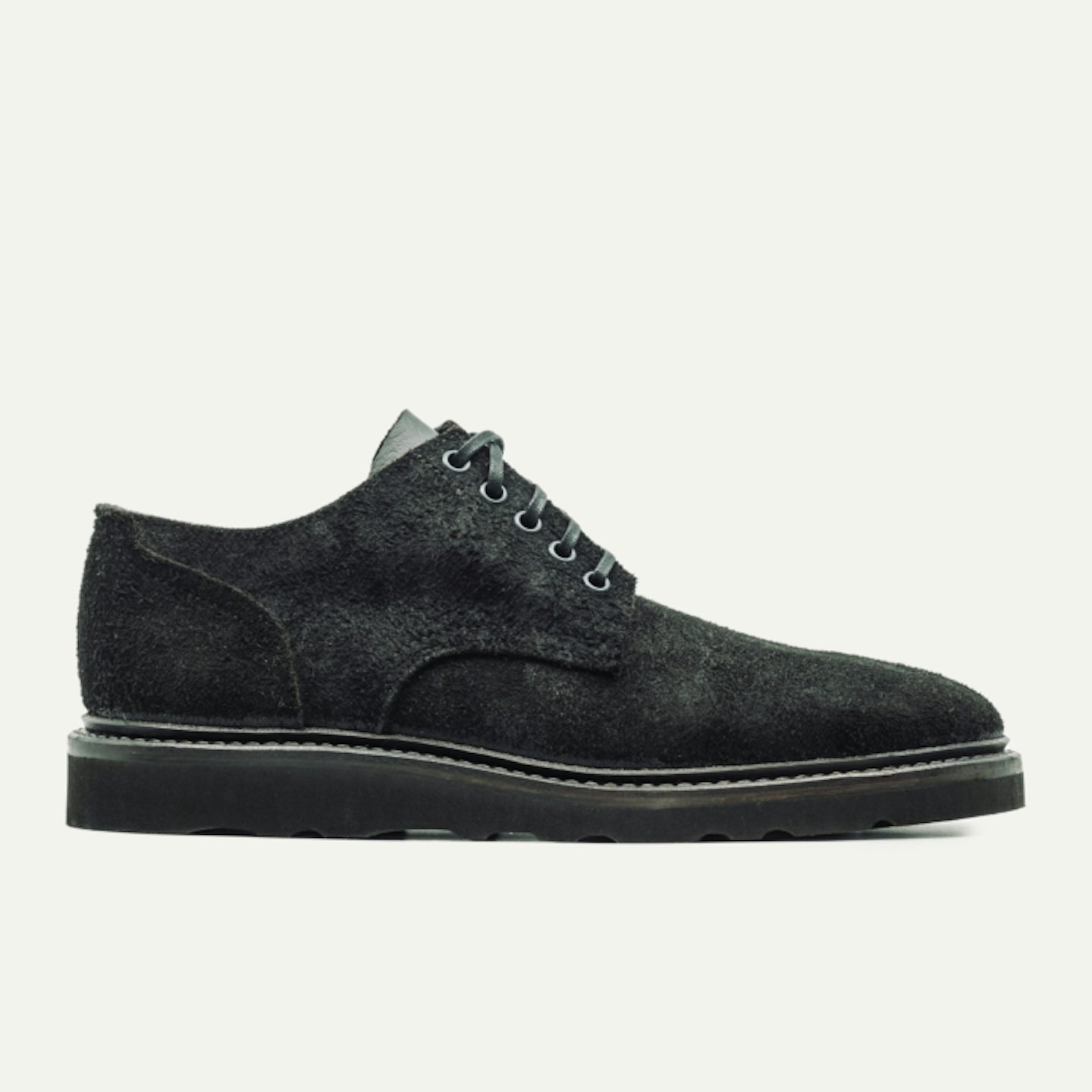 Trench Oxford - Black Oiled Congo Shrunken Bison Roughout
