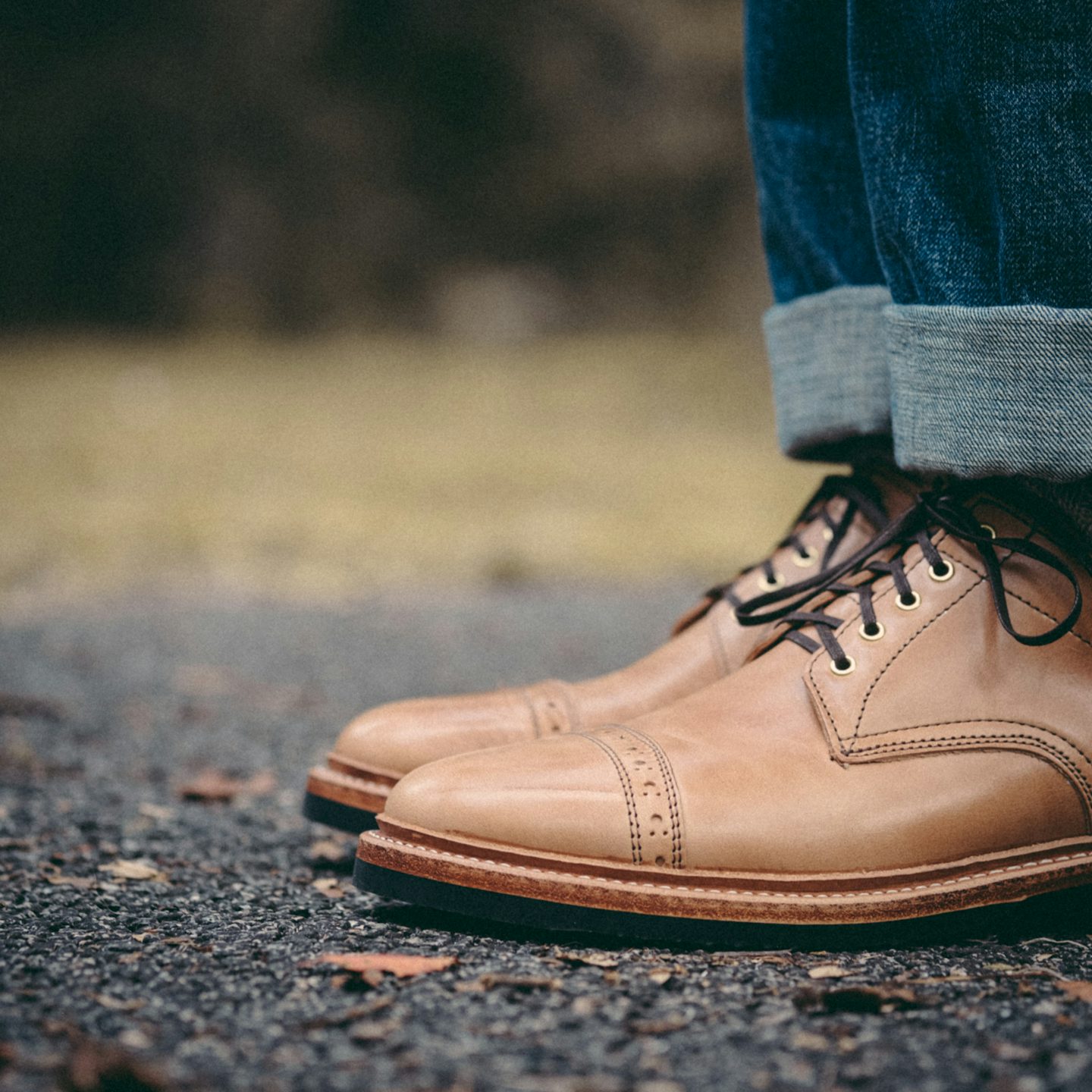 Cap-Toe Trench Oxford - Natural Horse Rump, Goodyear Chemigum Half 
