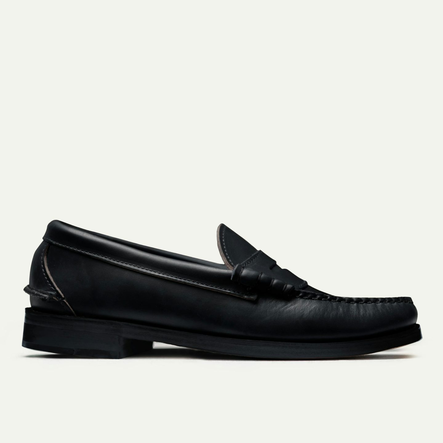Beefroll Penny Loafer - Black Chromexcel, Leather Sole with