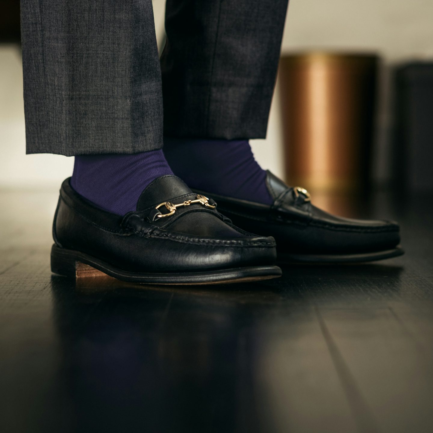 Bit Loafer - Black Latigo, Leather Sole with Dovetail  display picture 2