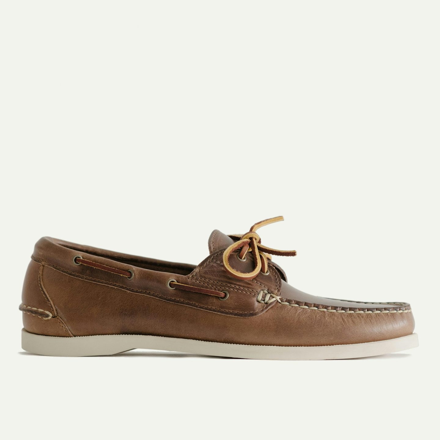 Mens Docksides FGL Oiled Waxy Leather Boat Shoe Brown_honey - Mens Sebago®  Shoes