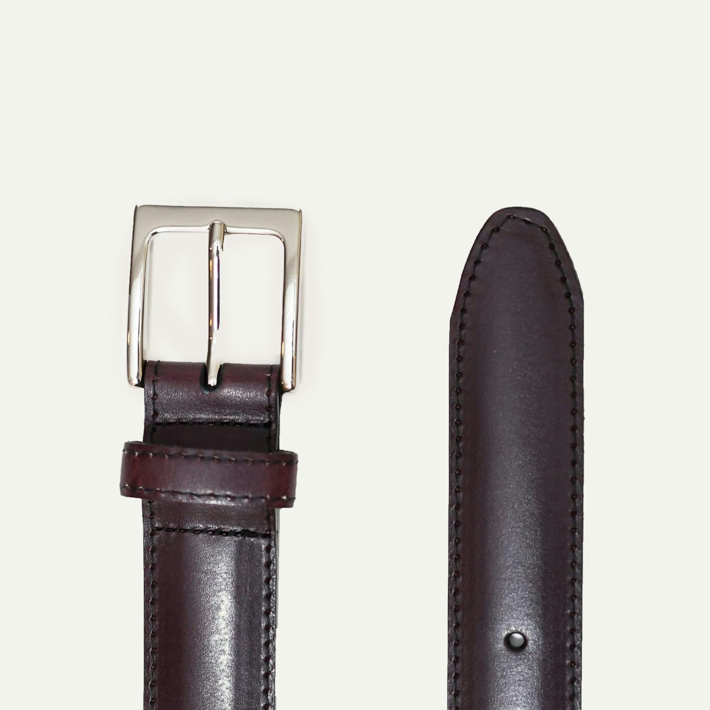 Oxblood Dress Belt 