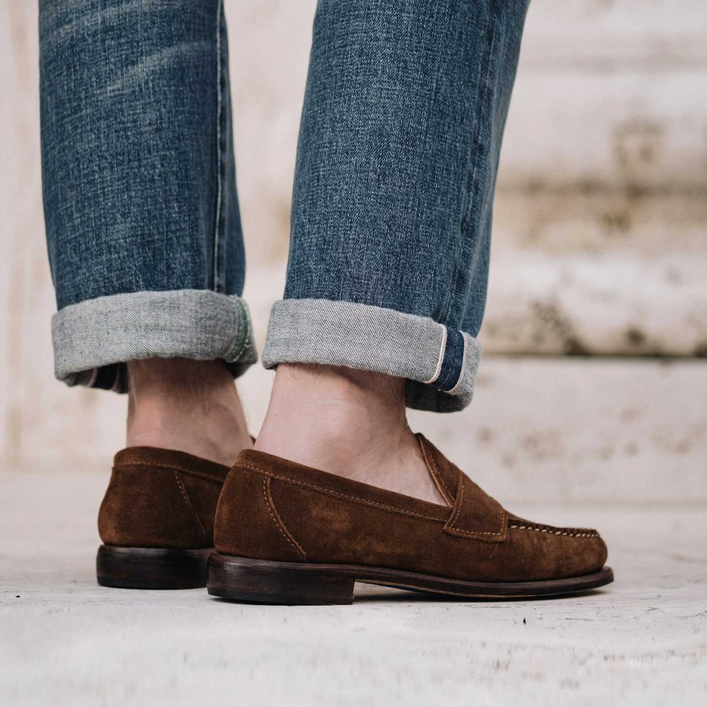 Penny Loafer - Snuff Repello Suede, Leather Sole with Dovetail