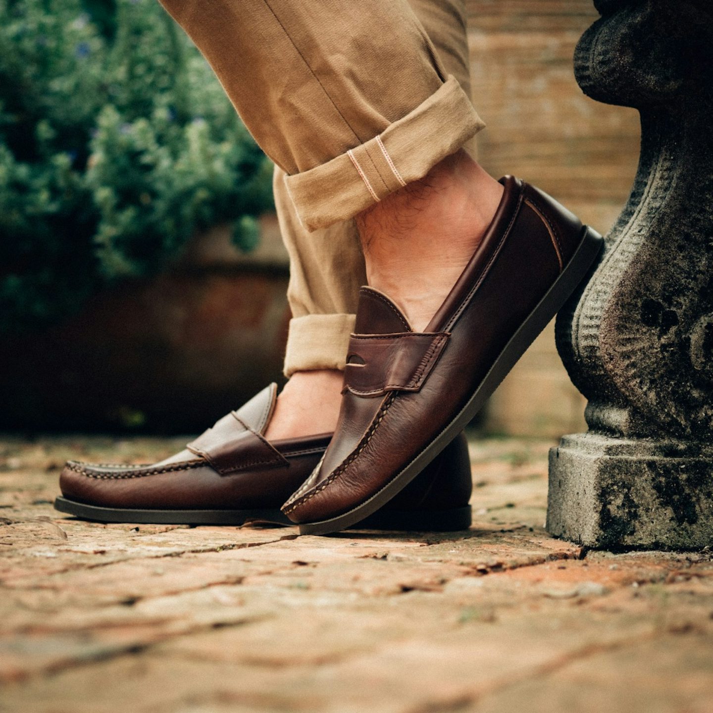 PING カシミヤ100% サイドリブクルーネックプルオーバー（BLK／L） Penny Moc - Brown Chromexcel, Camp Sole - Made in USA | Oak Street