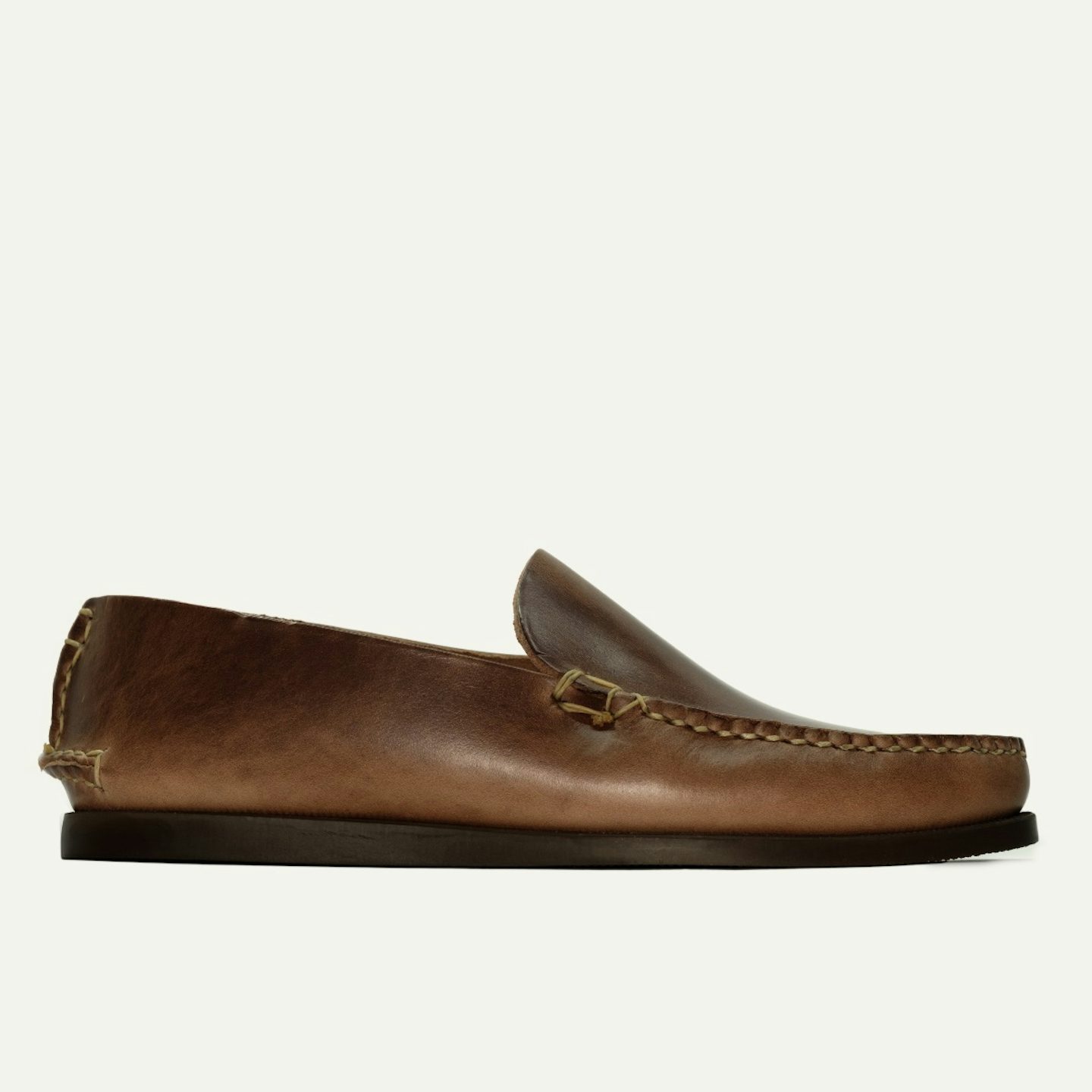 Slip Moc - Natural 12oz Chromexcel, Camp Sole - Made in USA with