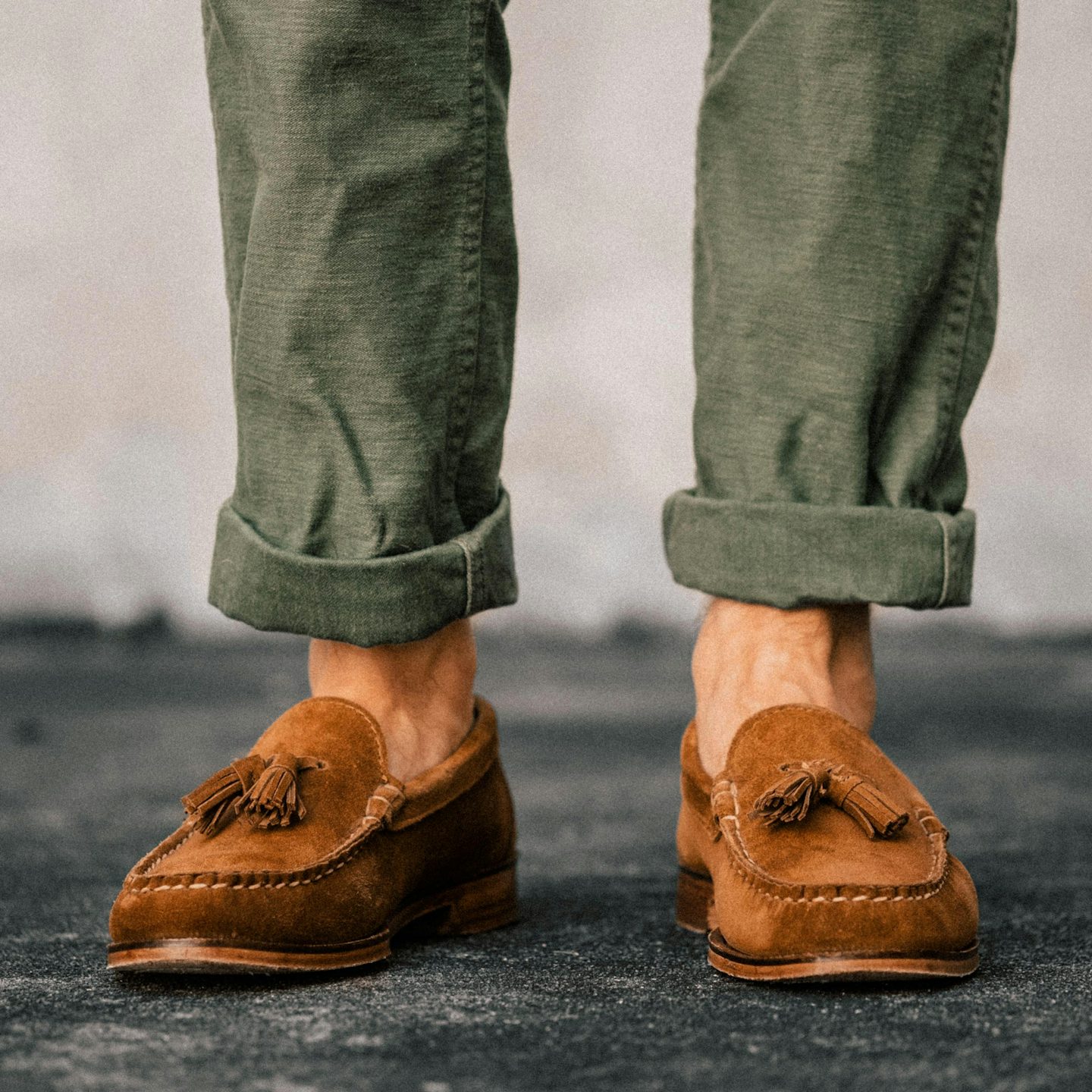 Tassel Loafer - Snuff Janus Suede, Leather Sole with Dovetail