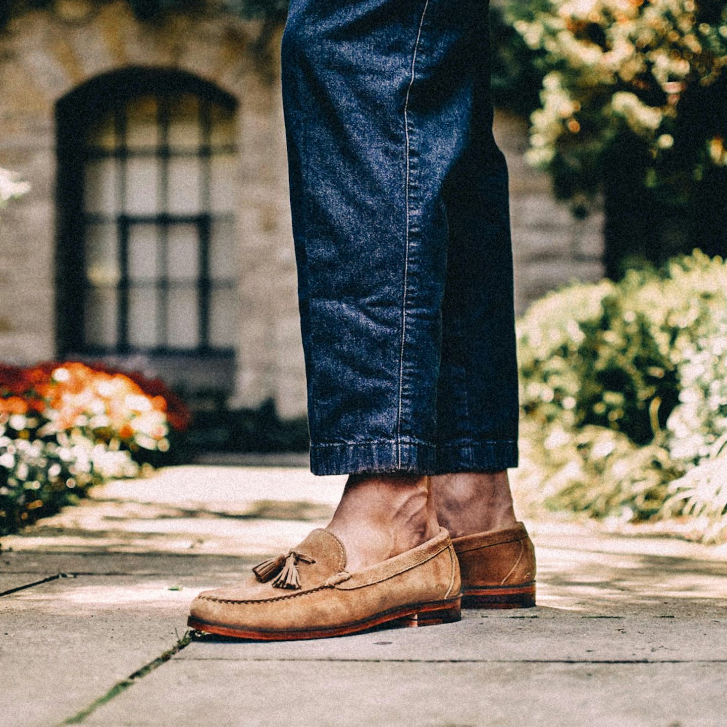Tassel Loafer - Tan Janus Suede, Leather Sole with Dovetail