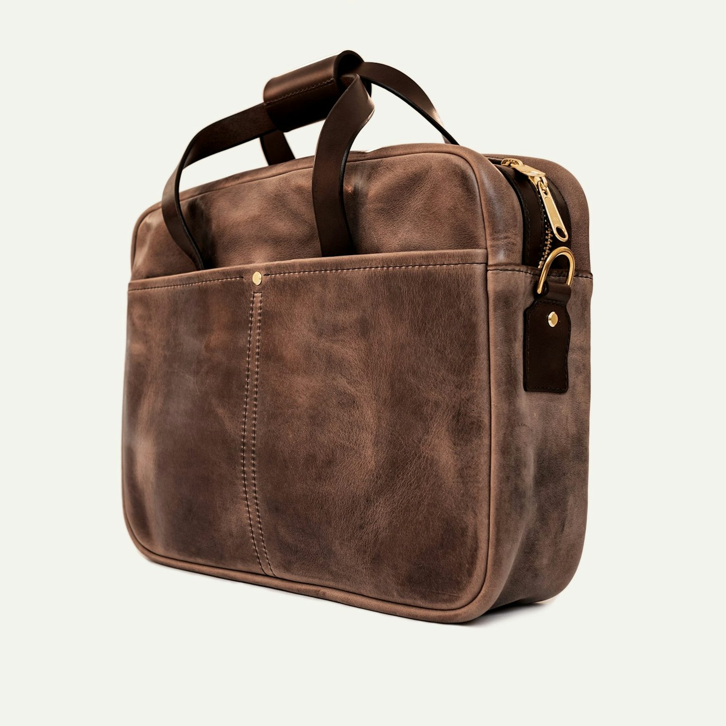 STAN (Natural Chromexcel)　US8（JP26） Utility Briefcase - Natural Chromexcel - Made in USA | Oak Street