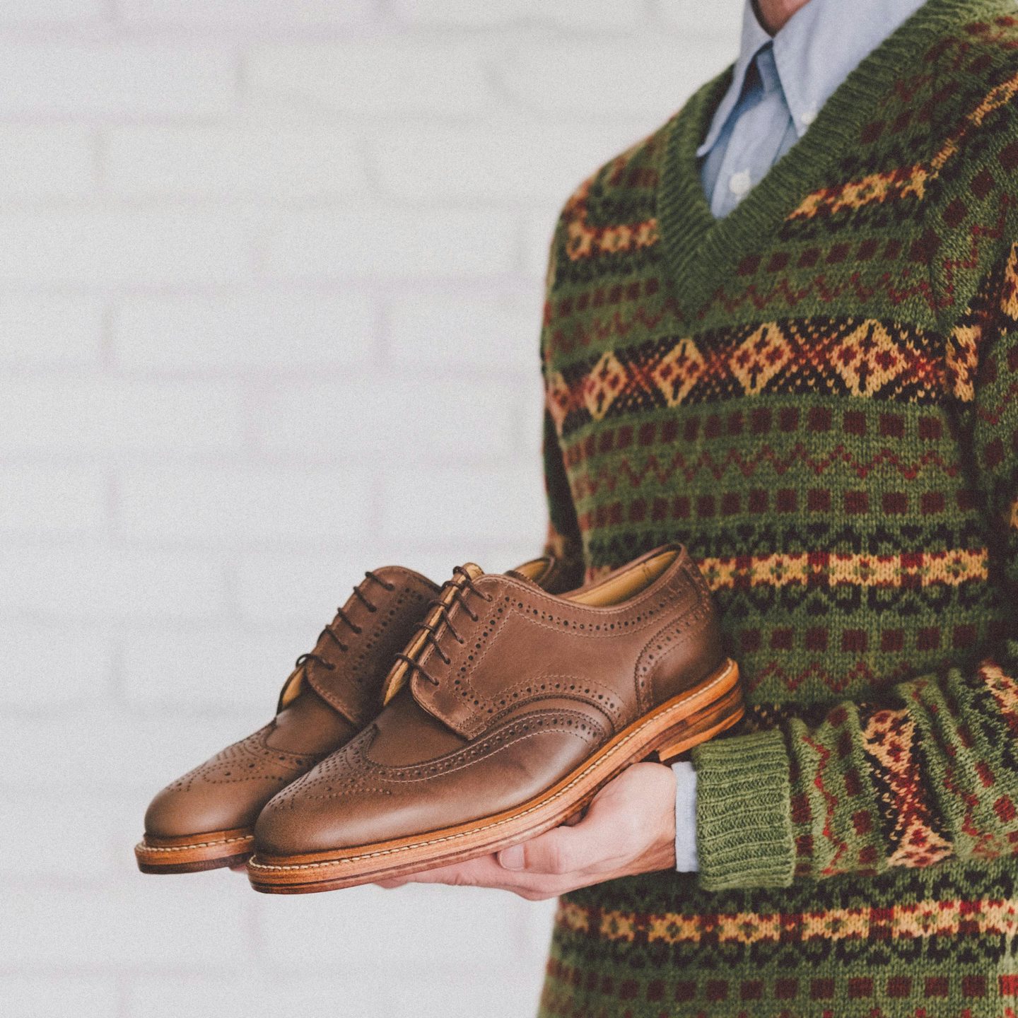Oak Street Bootmakers Wingtip Nautral Brown 10 Wingtip - Bluchers & Oxfords - Footwear | Oak Street Bootmakers main image 2