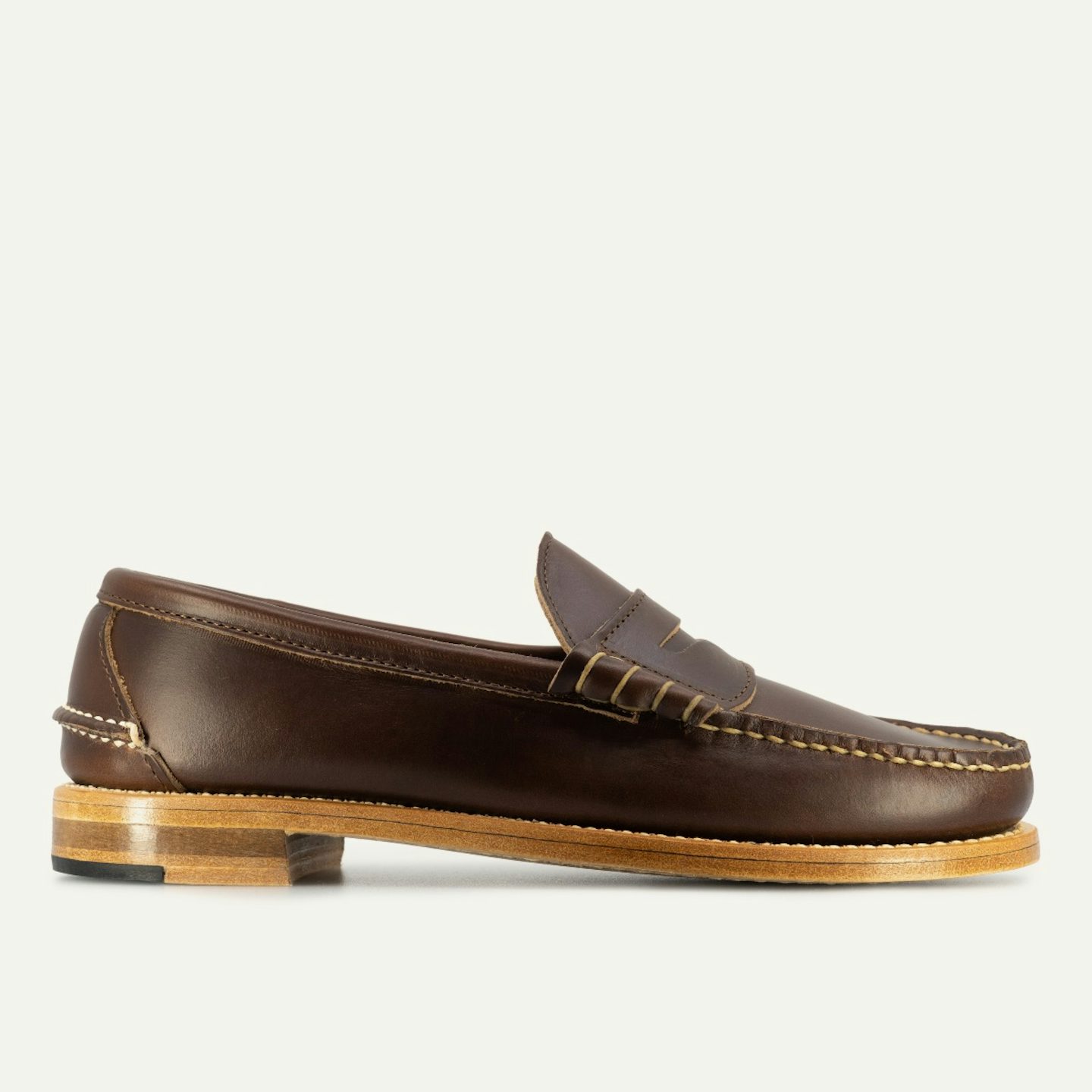 Beefroll Penny Loafer - Brown Leather Sole with Dovetail - Made in USA | Oak Street Bootmakers