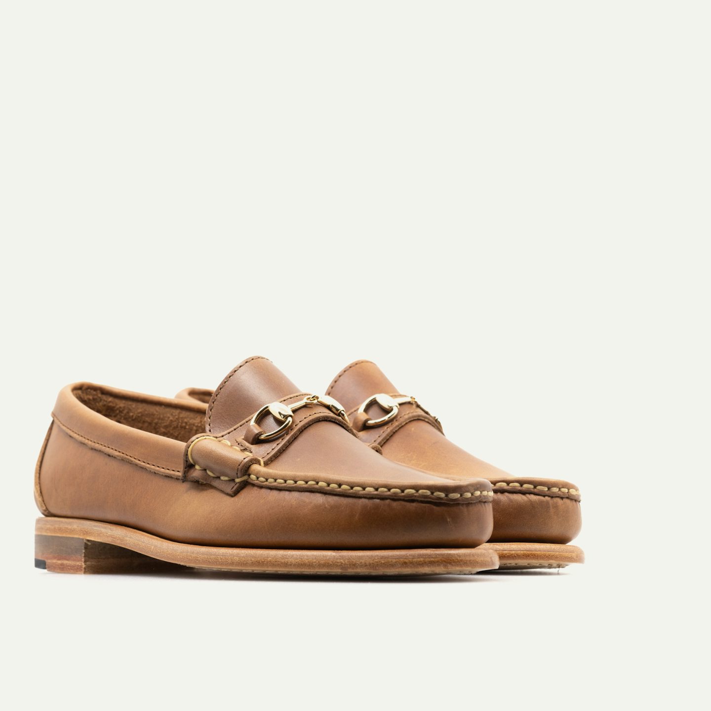 Bit Loafer - Natural Chromexcel, Leather Sole with Dovetail