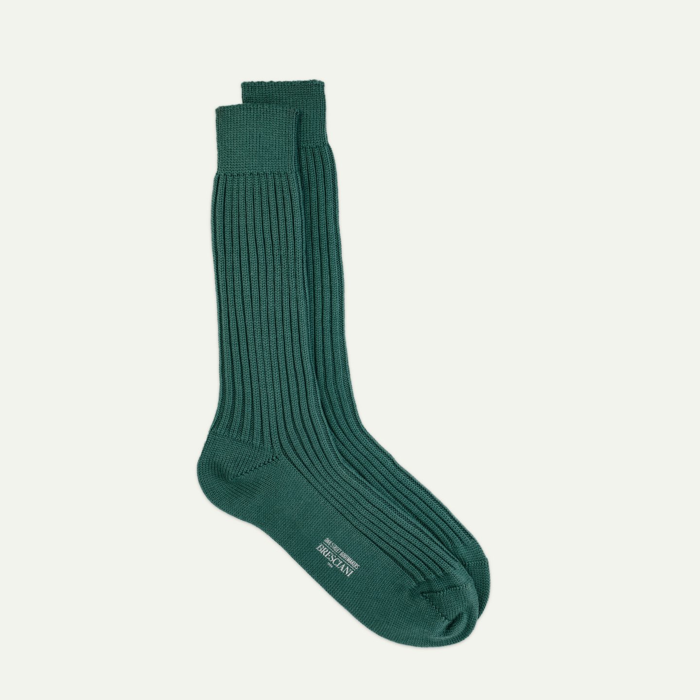 Bresciani Officer Sock - Blue Spruce Merino Wool Blend, Oak Street Bootmakers, $42