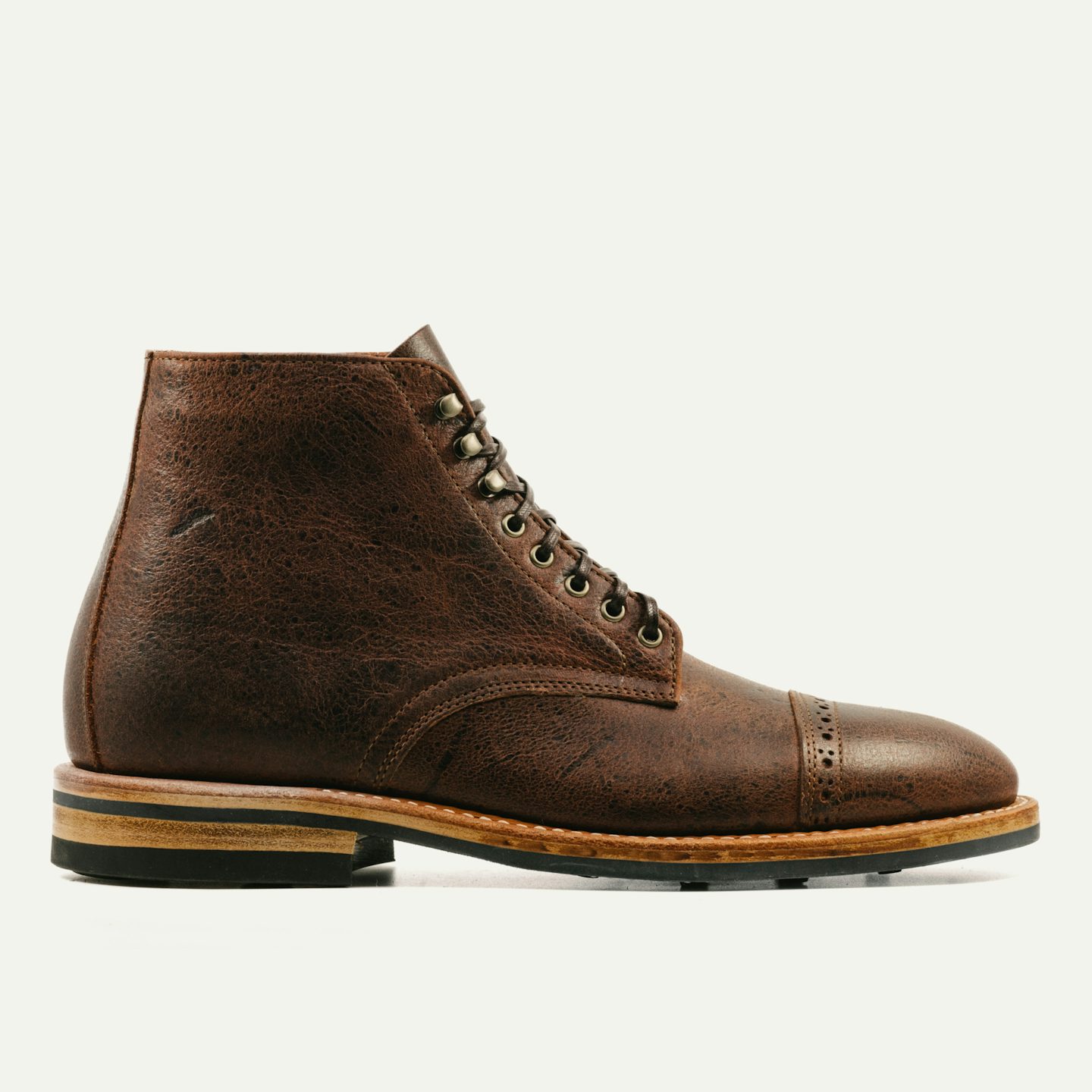 Cap-Toe Lakeshore Boot - C.F. Stead Truffle Naked Kudu, Oak Street Bootmakers, $362.6