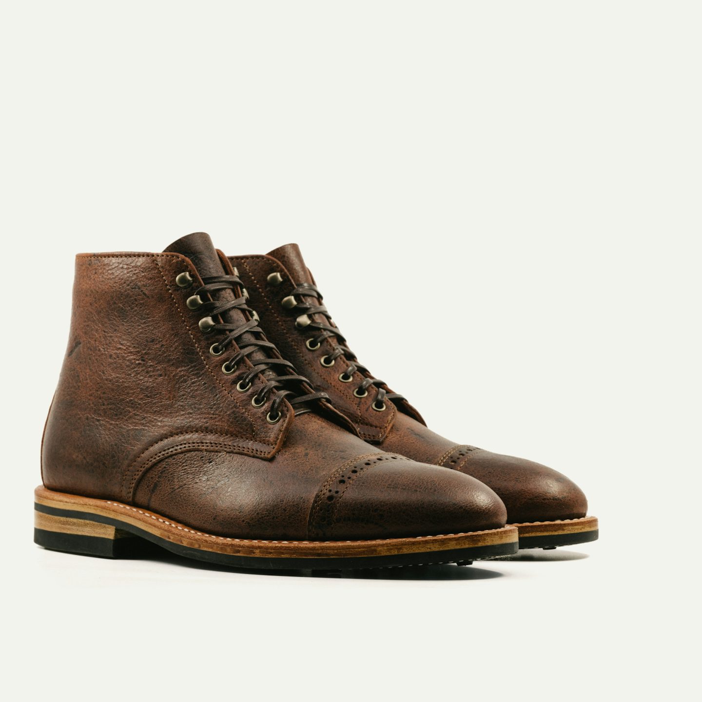 Cap-Toe Lakeshore Boot - CF Stead Truffle Naked Kudu, Dainite