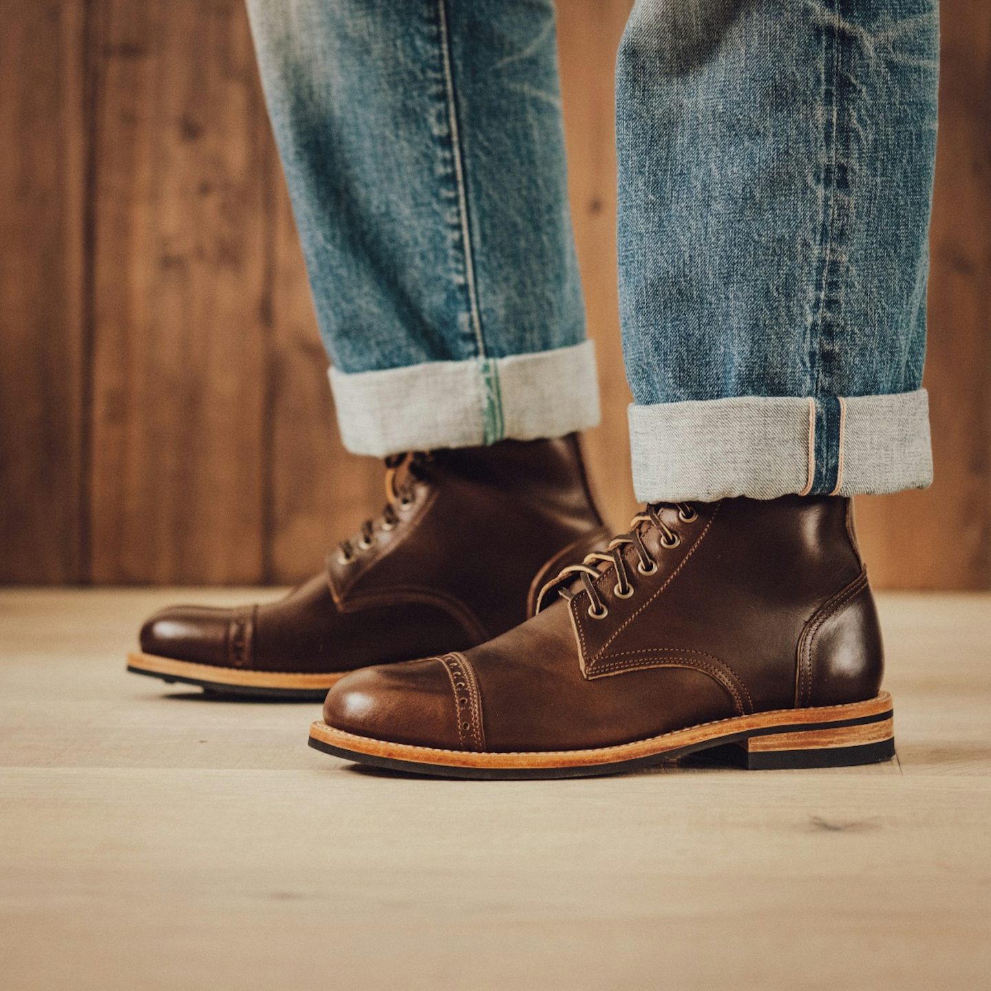 Cap-Toe Trench Boot - Brown Chromexcel, Dainite Sole - Made in USA
