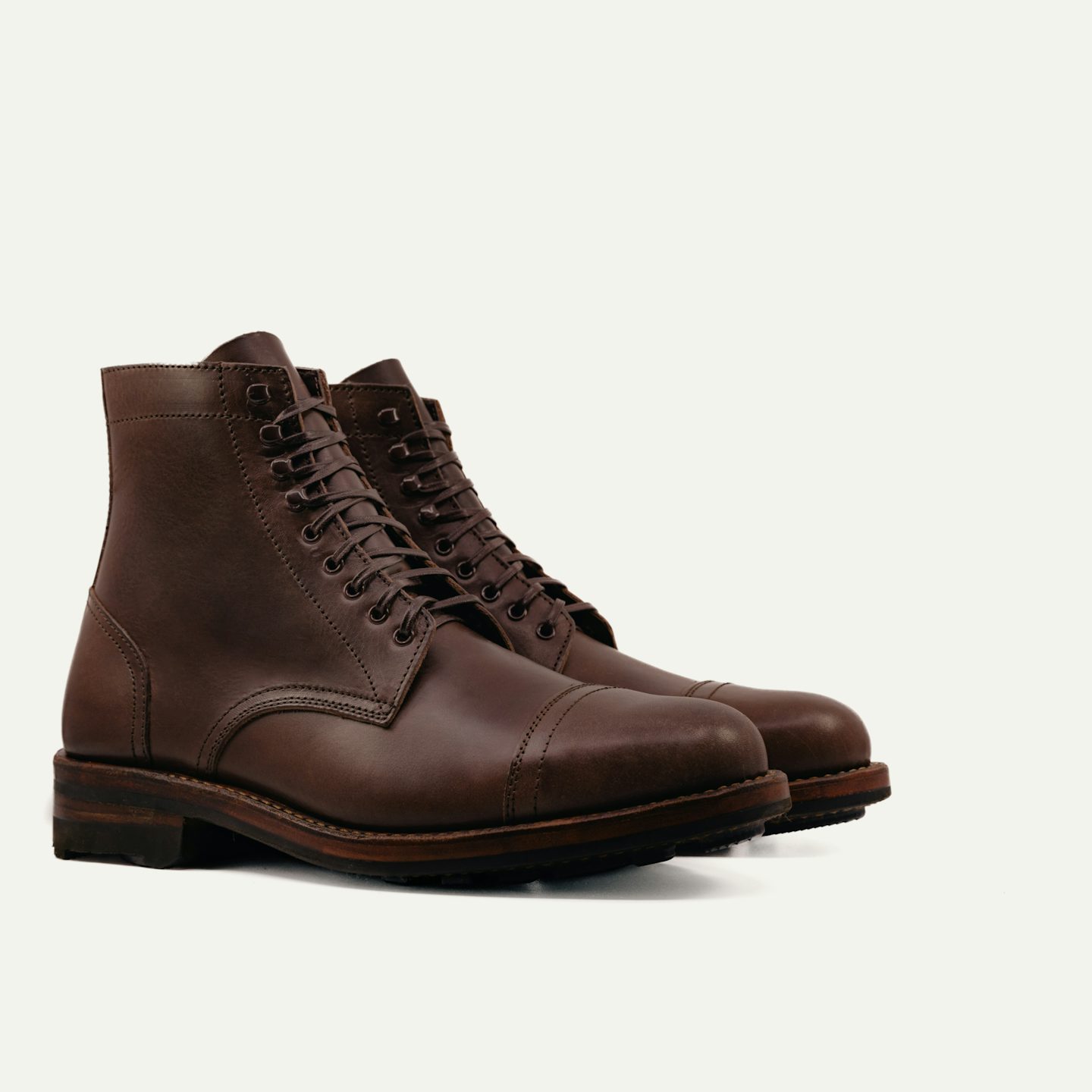 Cap-Toe Trench Boot - Badalassi Minerva Liscio Castagno, Dainite