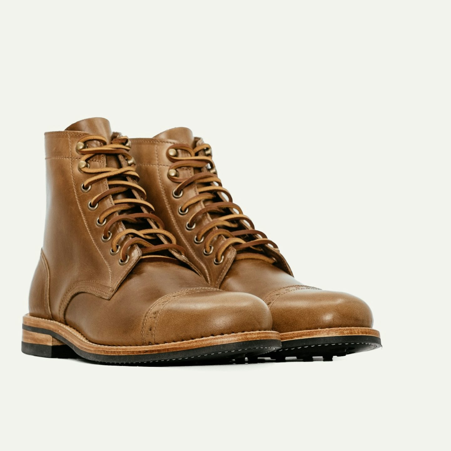 Cap-Toe Trench Boot - Natural Chromexcel, Dainite Sole - Made in