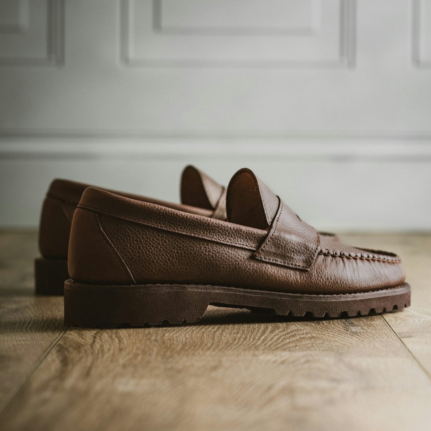 Lug Penny Moc - Horween Brown Scotch Grain Chromexcel