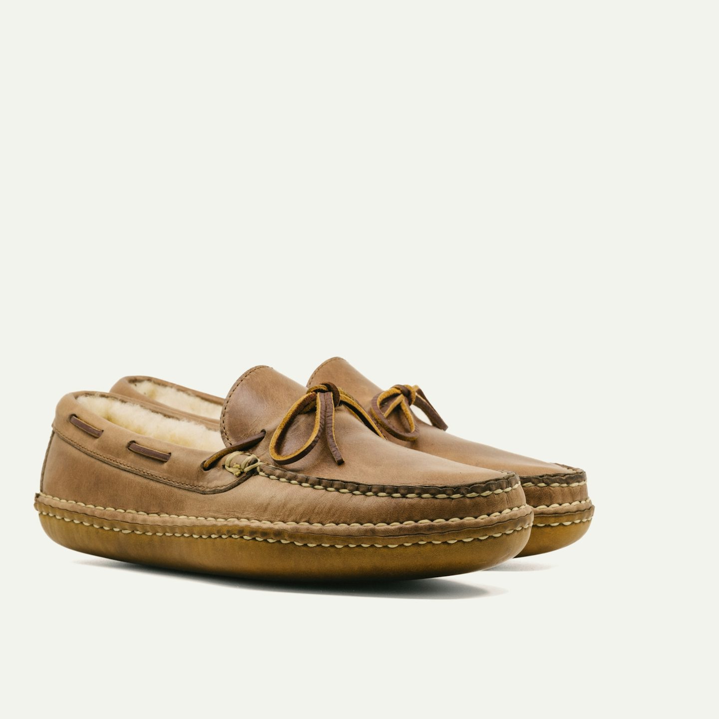 Shearling Woodland Moc - Horween Natural Chromexcel, Chromepak