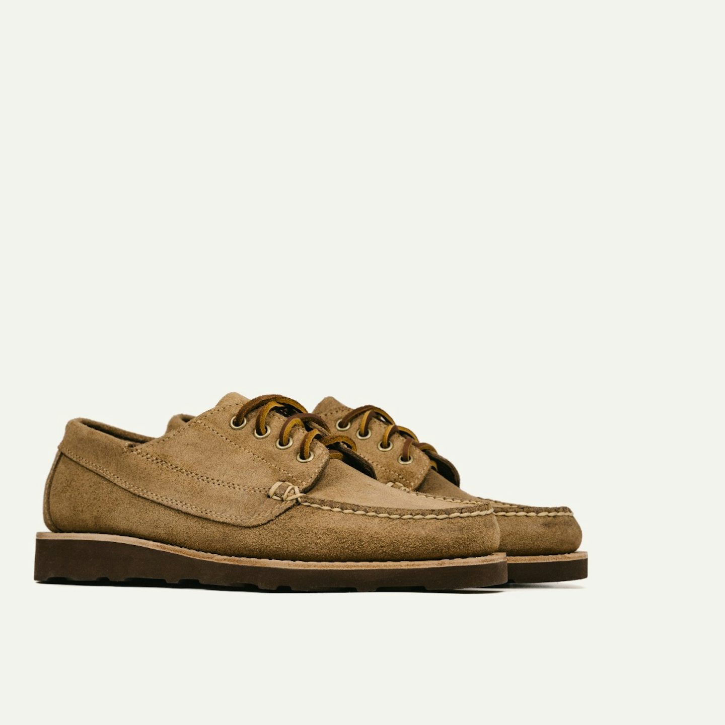 Trail Oxford - Horween Natural Chromexcel Roughout, Vibram Christy