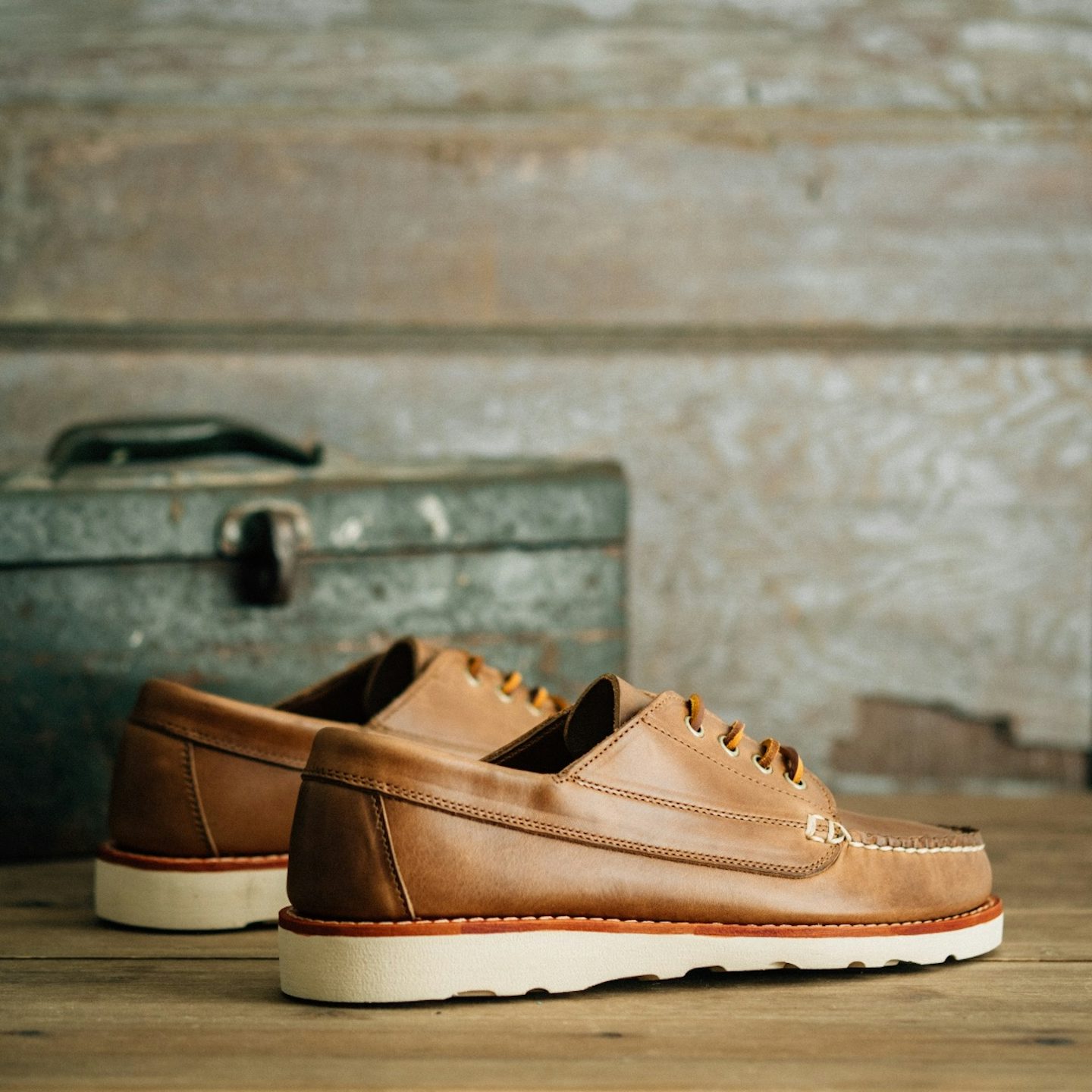 Trail Oxford - Natural Chromexcel, Vibram Christy Sole - Made in
