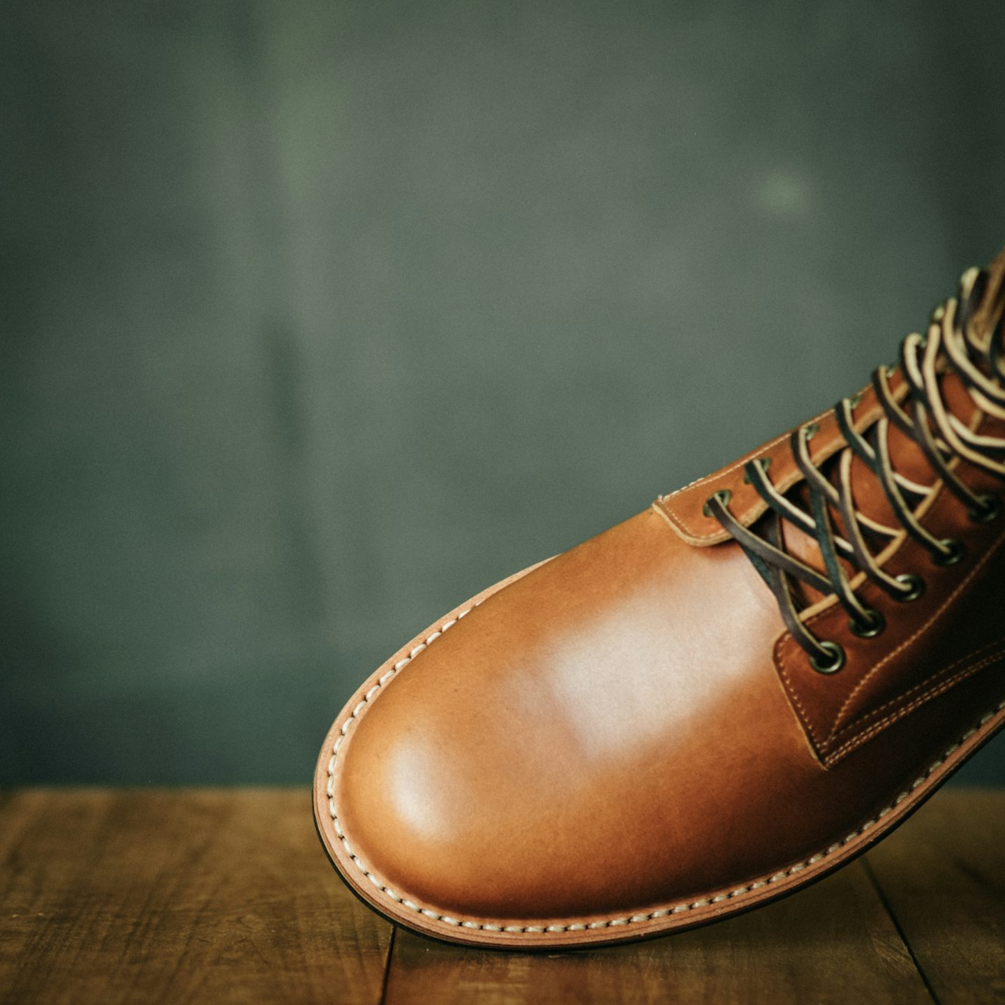 Trench Boot - Seidel British Tan Domane, Dainite Rubber-Studded