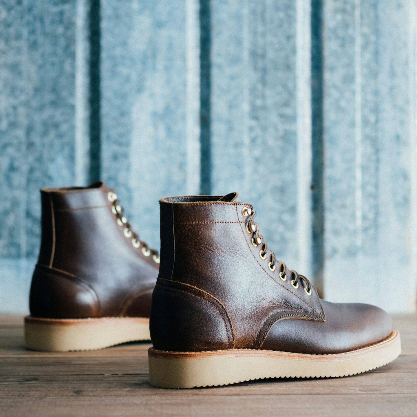 Trench Boot - Horween Cinnamon Waxed Flesh, Vibram 2021 Sole