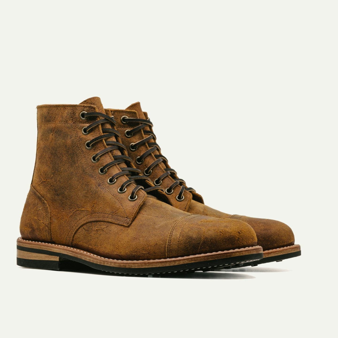 Cap-Toe Trench Boot - CF Stead Coach Waxy Mohawk, Dainite Rubber