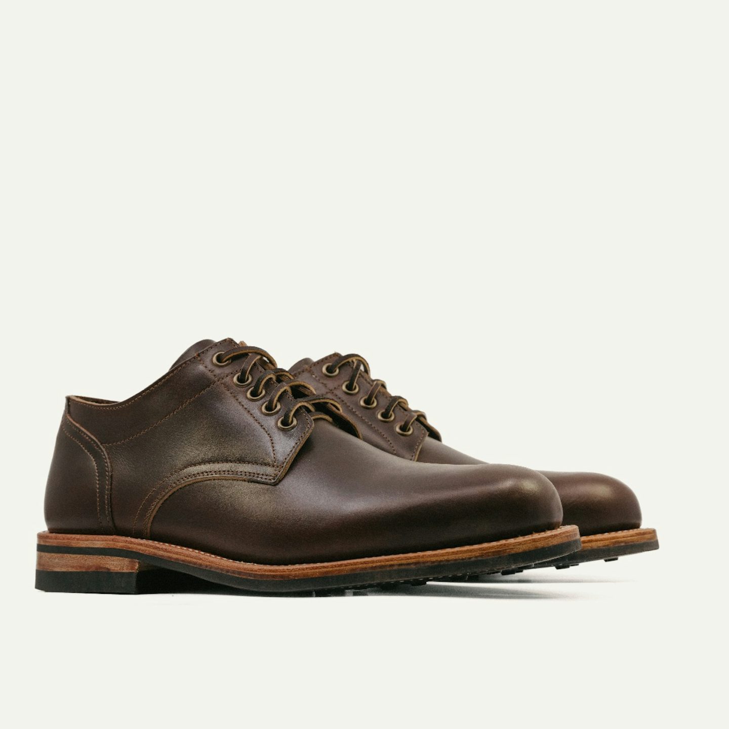 Trench Oxford - Horween Brown Chromexcel, Dainite Rubber-Studded