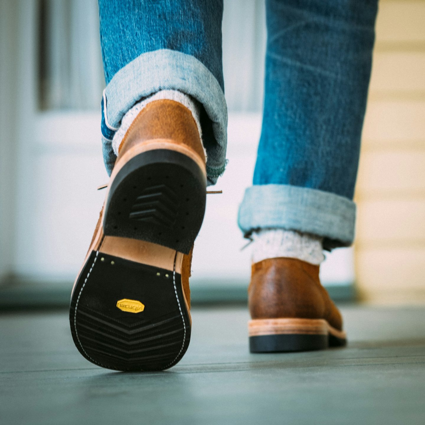Trench Oxford - Tobacco Roughout, Vibram 705 Half Sole - Made in