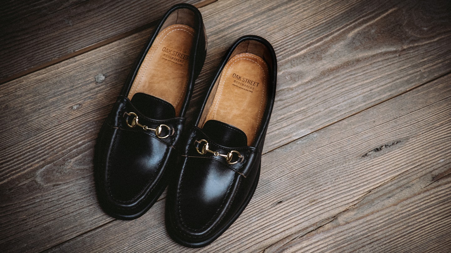 Oak Street Bootmakers 黒 ローファー 27cm Bit Loafer - Black Chromexcel, Leather Sole with Dovetail