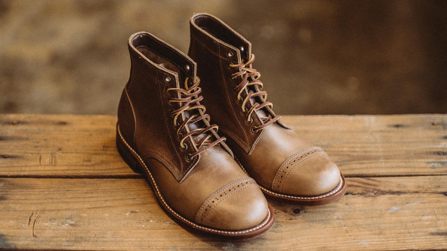 oak street bootmakers cap toe trench boot