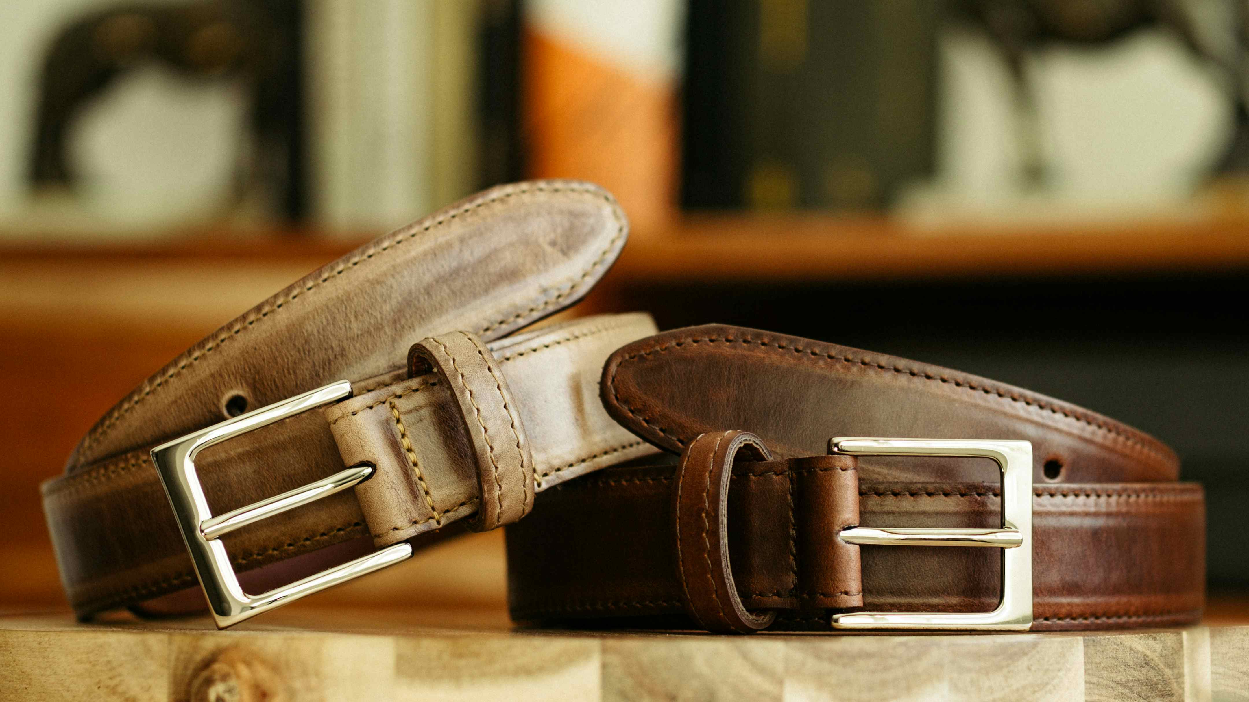 Dress Belt Natural Chromexcel Made in USA Oak Street Bootmakers