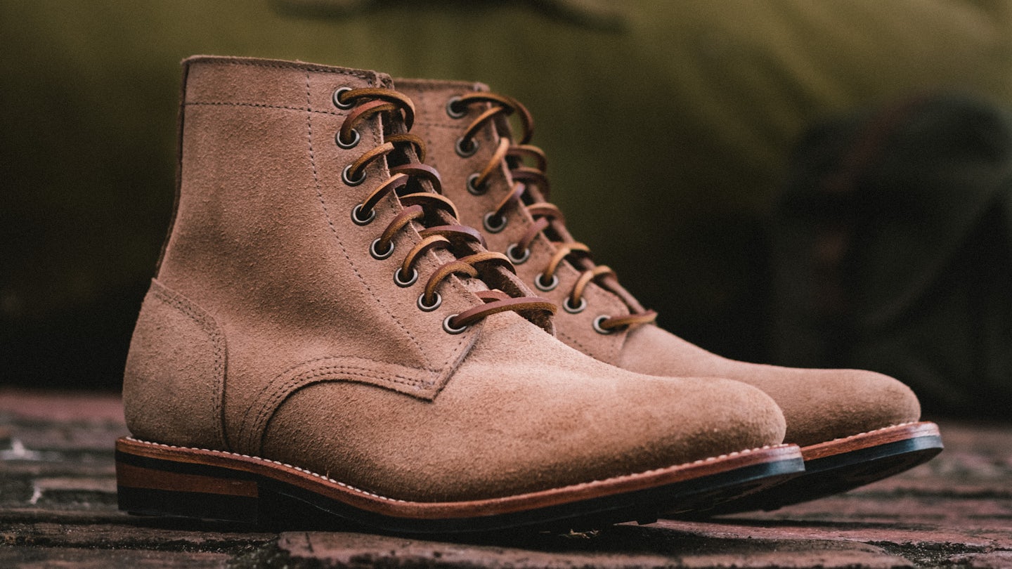 Natural Chromexcel Roughout Trench Boot - Detail Image Three