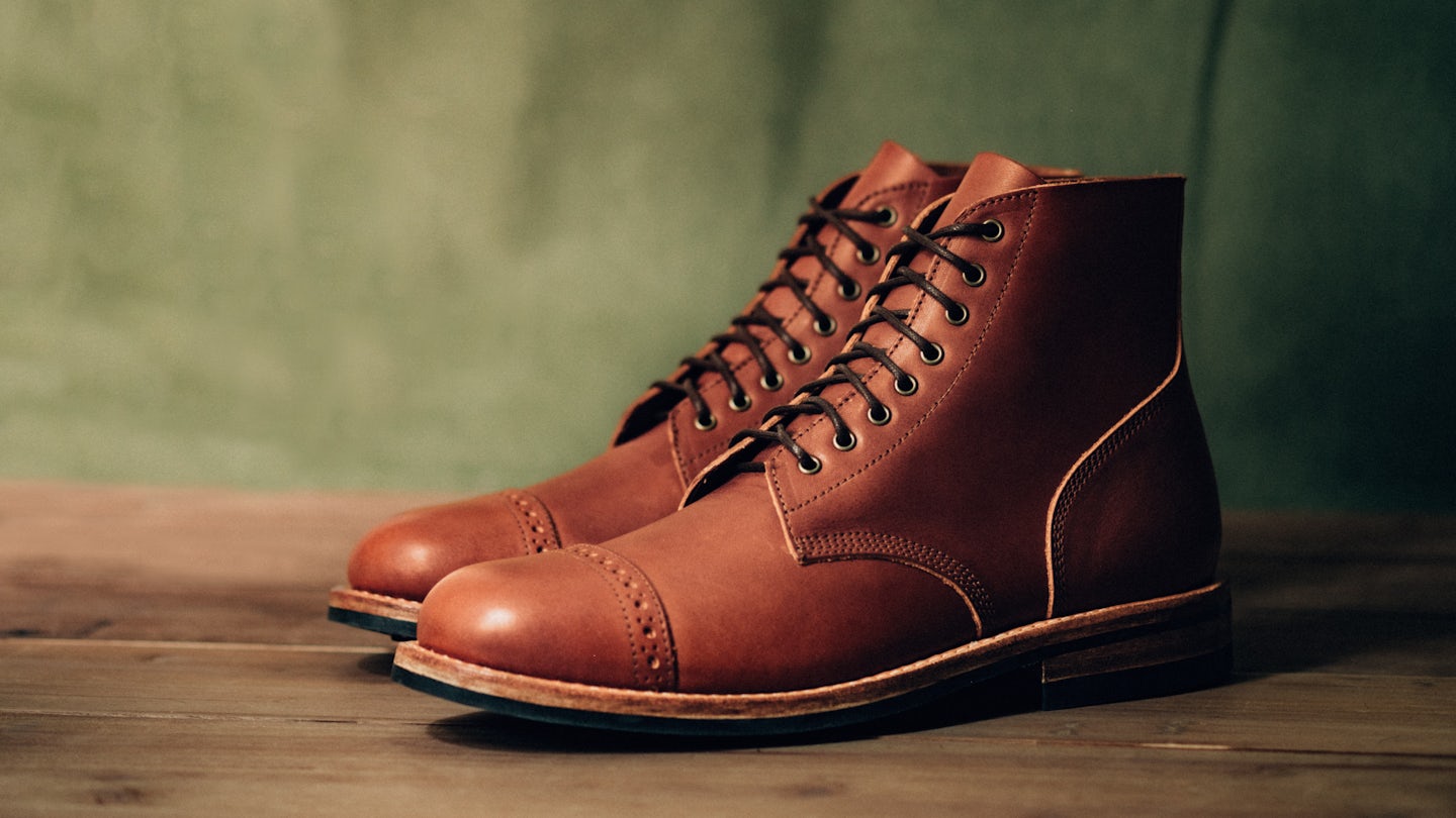 Cap-Toe Field Boot - Brown Elbamatt Liscio, Dainite Rubber-Studded
