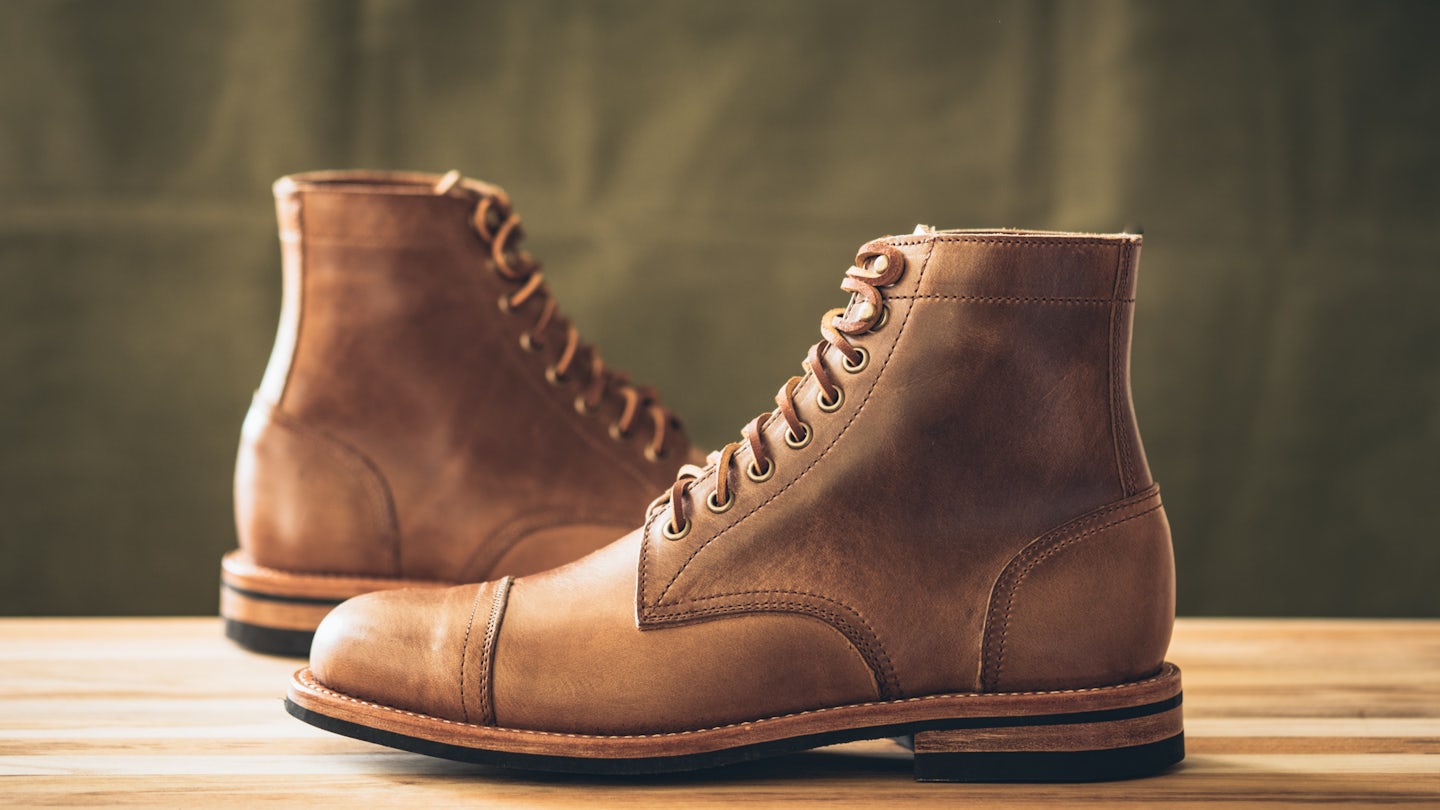 Natural Chromexcel Cap-Toe Trench Boot - Detail Image Three