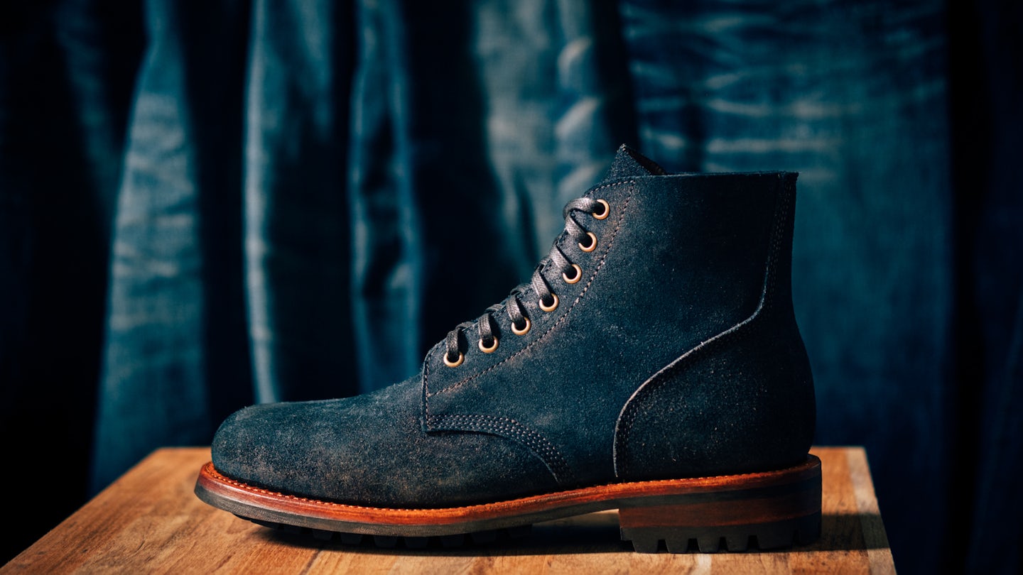 Natural Indigo Chromexcel Roughout Field Boot - Detail Image Three