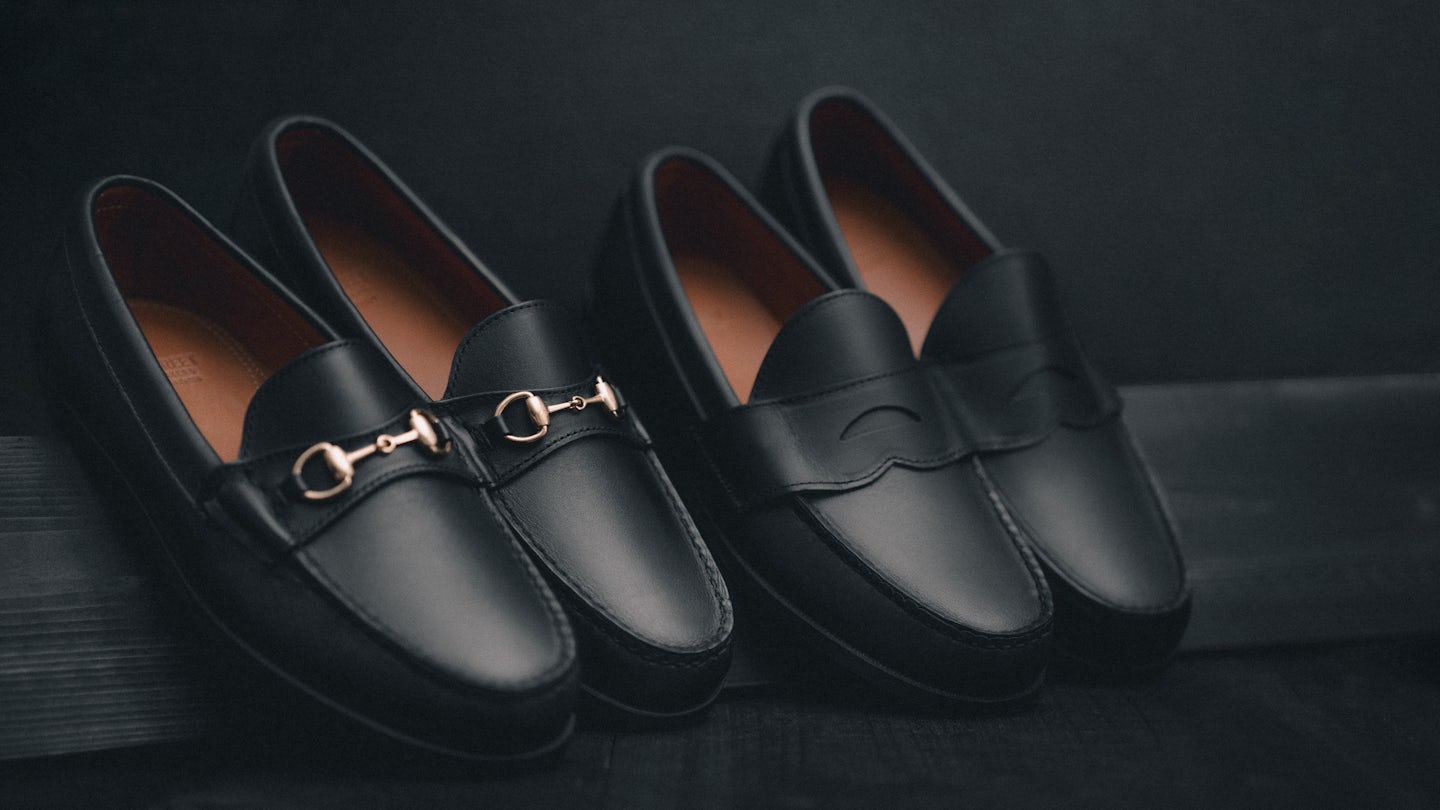 Penny Moc - Horween Black Latigo, Camp Sole - Made in USA with