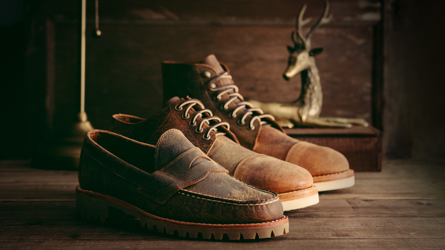 Penny Moc - Gallun Cognac Teton Stag, Vibram 132 Montagna Sole