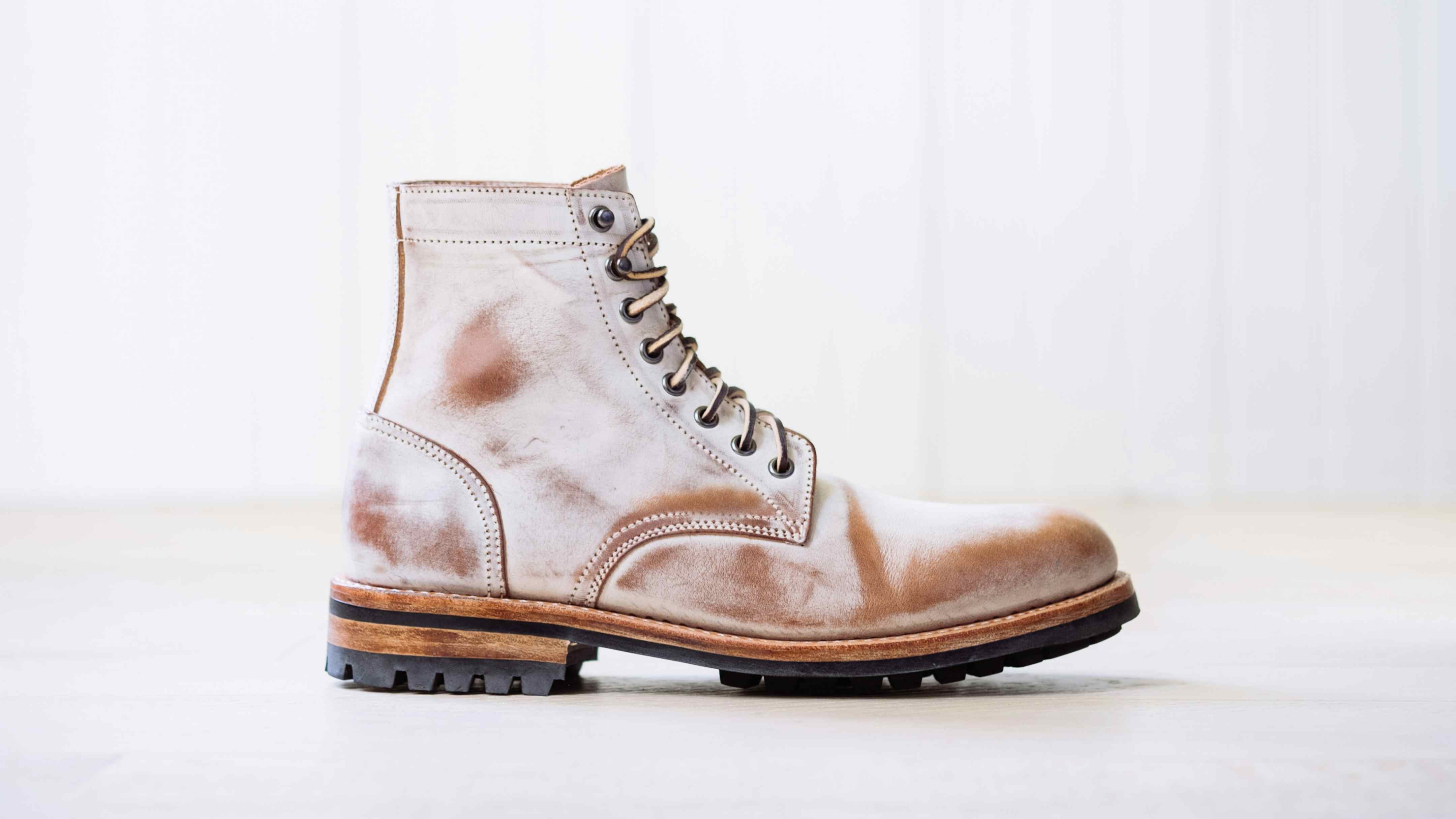Trench Boot - Whitewash Overdye Abetone, Commando Sole - Made in USA ...